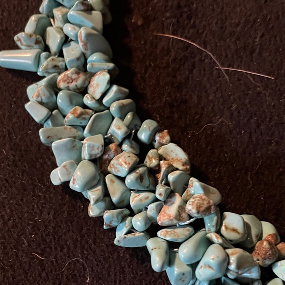 Vintage Turquoise Beaded Necklace 17 inches one call out - Picture 3 of 3